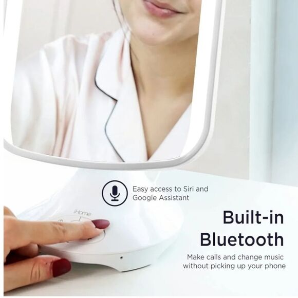 IHome Reflect Mirror, Bluetooth Speaker, LED Lights Adjustable Vanity Mirror - Picture 6 of 16